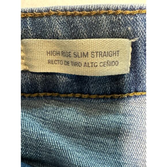 High Rise Slim Straight Denim Jeans Womens, Size 8 (29) - Picture 5 of 12